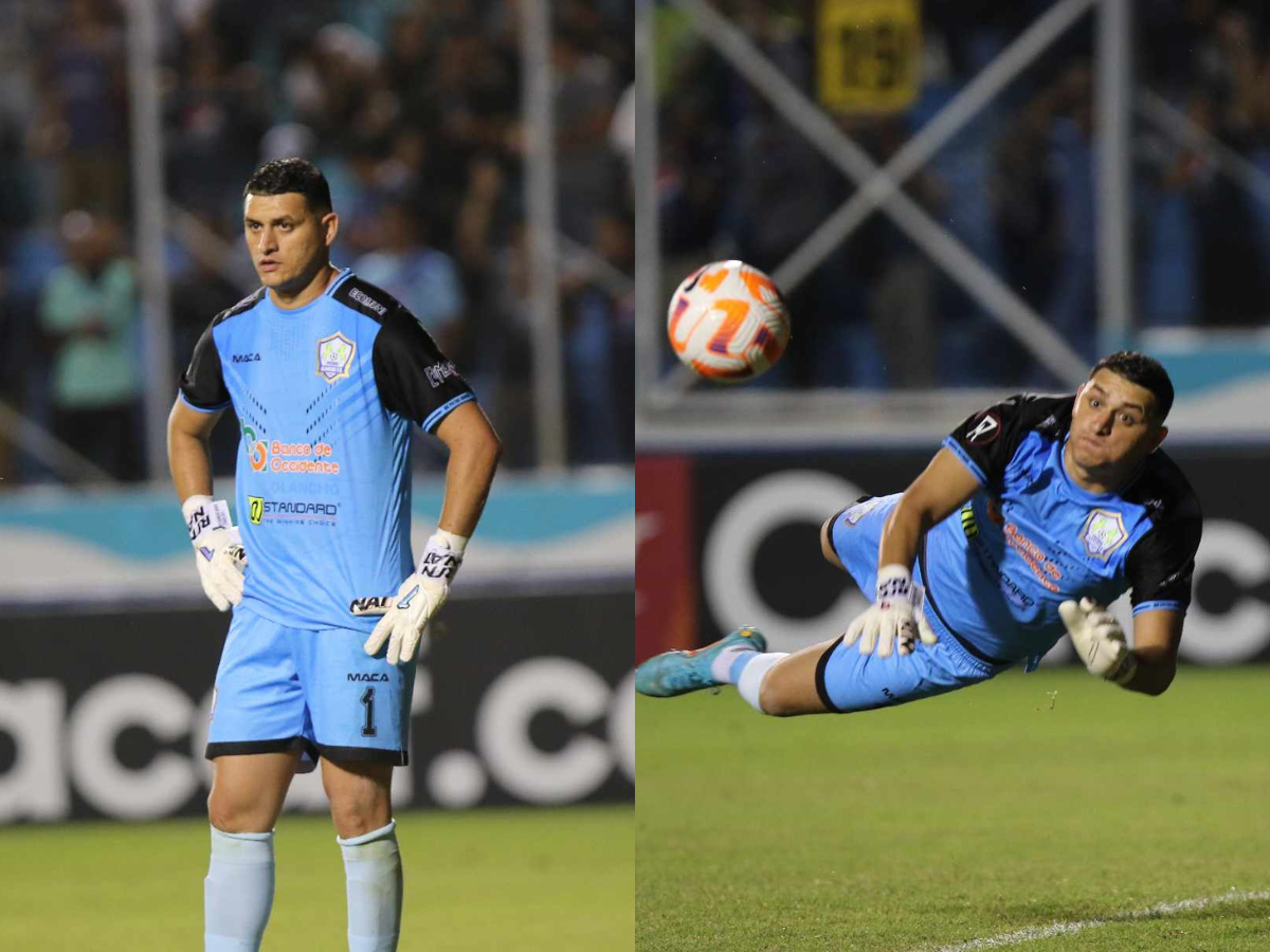 Harold Fonseca y el momento justo en que sacó la pelota.