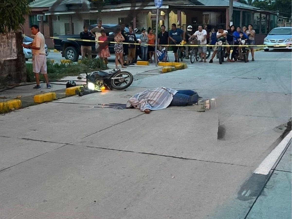 Mujer fallece en accidente de tránsito en el barrio Buenos Aires de Puerto Cortés