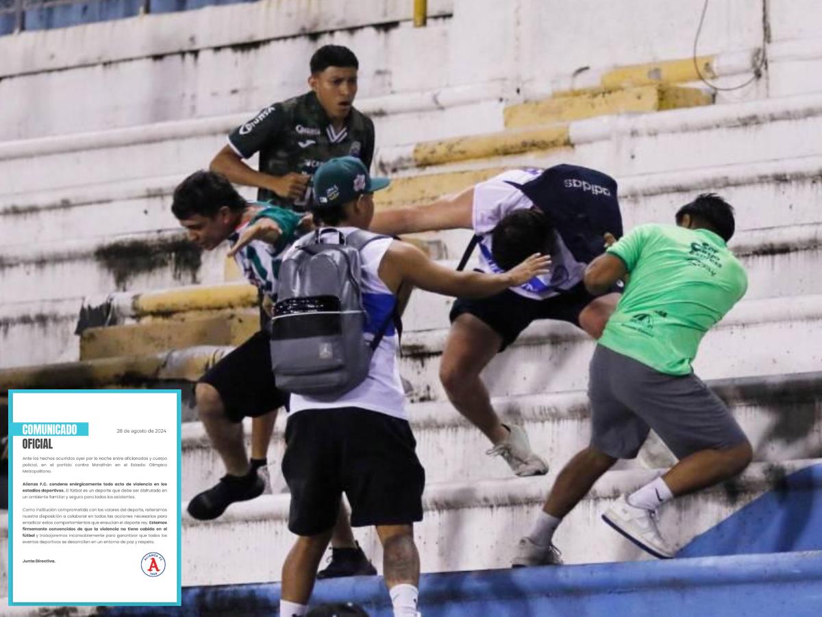 Alianza condena incidente de barras ocurrido en el partido ante Marathón por Copa Centroamericana