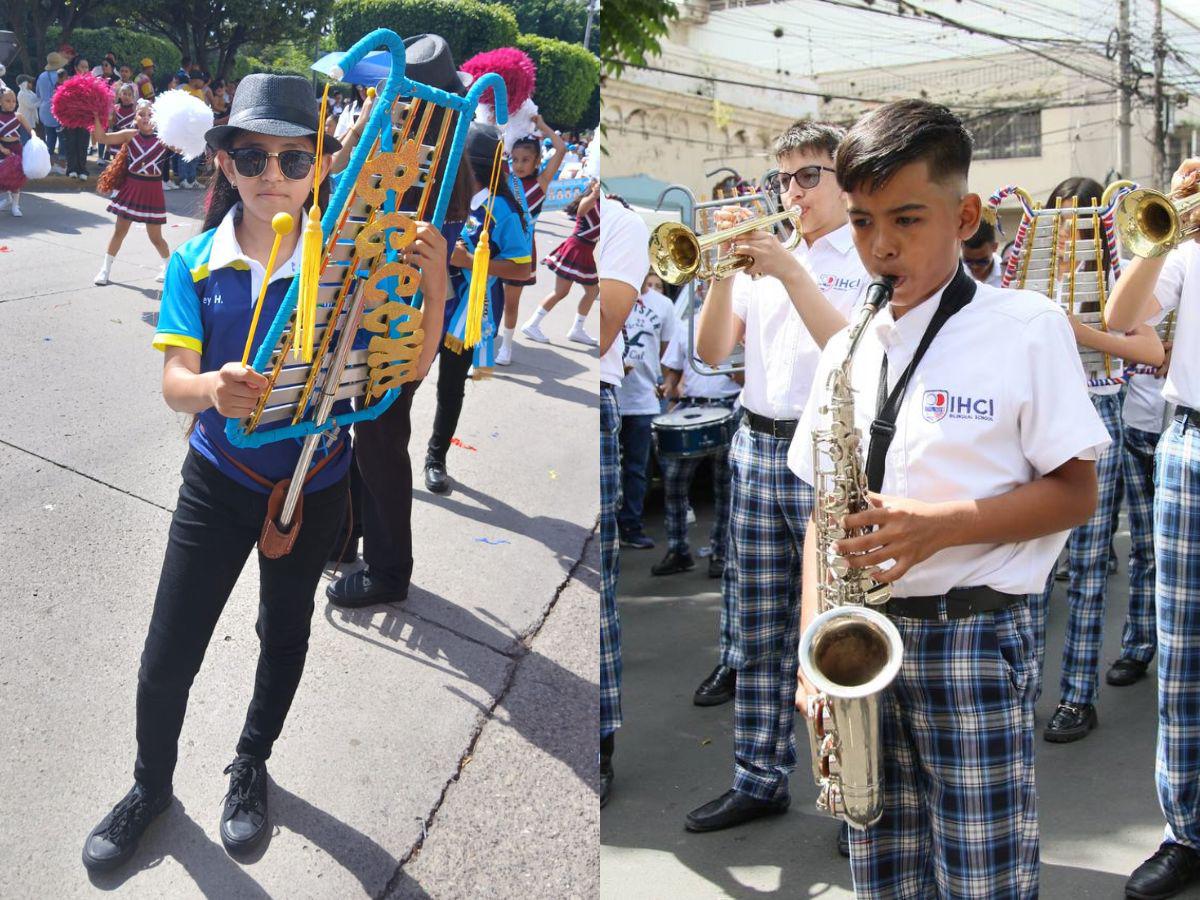 Pequeños músicos aportaron ritmo y sabor en desfiles escolares de la capital