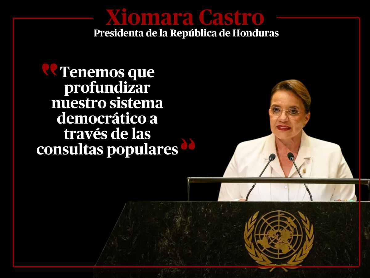 Frases que dijo Xiomara Castro durante su discurso en la ONU