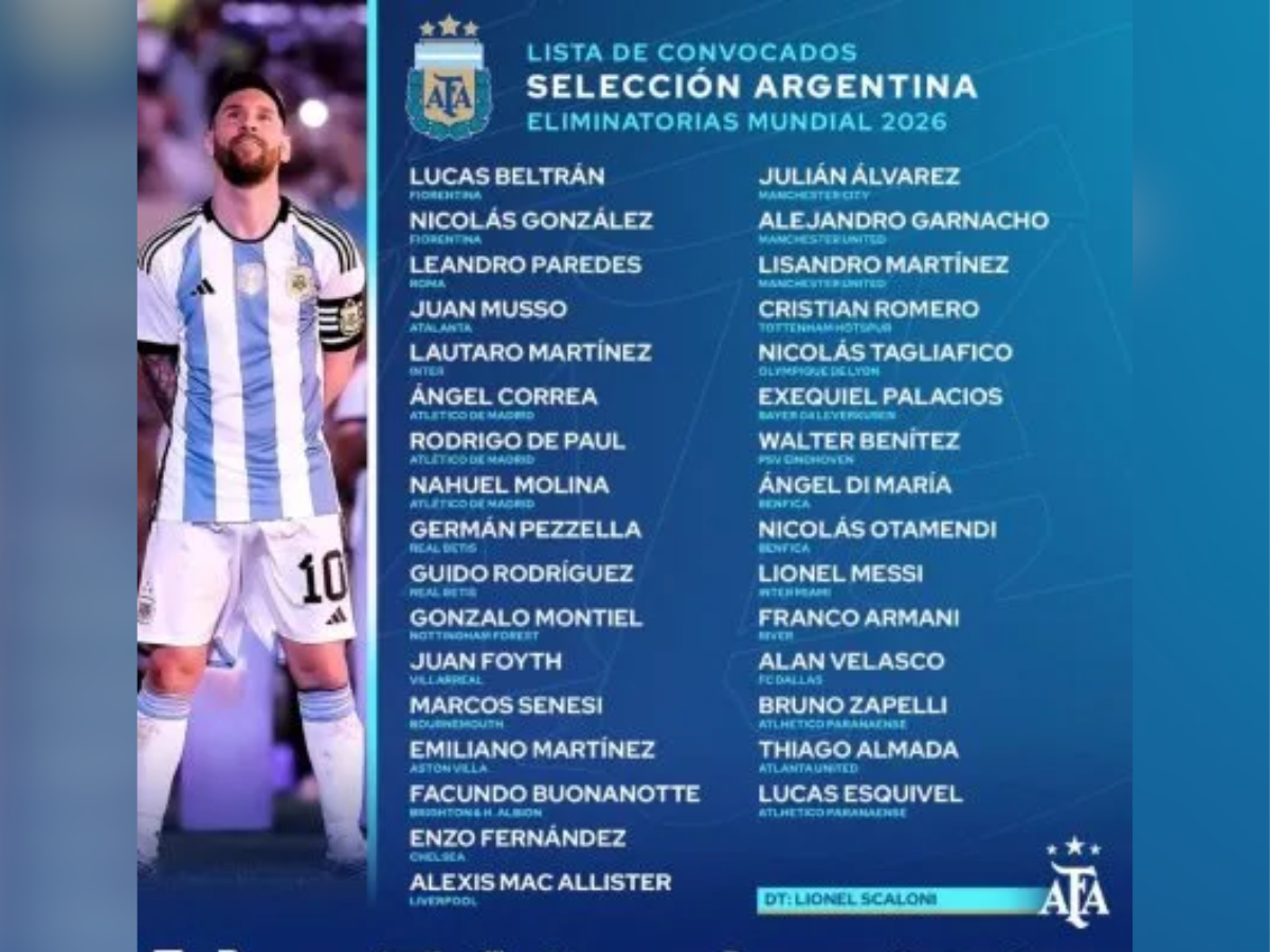 Argentina encarará los dos primeros partidos de las eliminatorias sudamericanas para el Mundial de 2026.