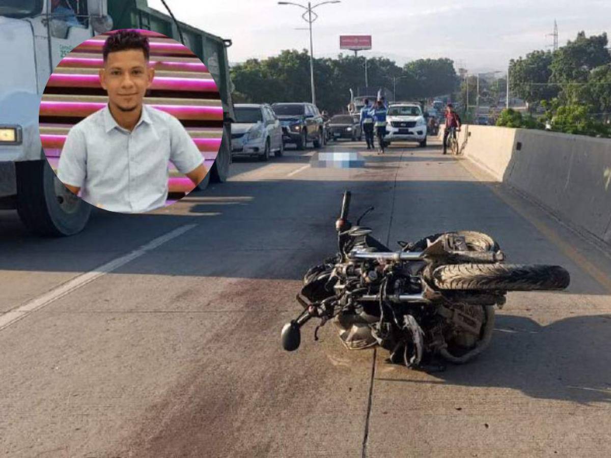 Joven motoclista muere tras ser arrollado por una rastra en San Pedro Sula