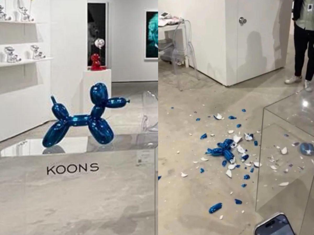 Costoso accidente: mujer rompe icónica escultura de $42,000 en feria de arte de Miami