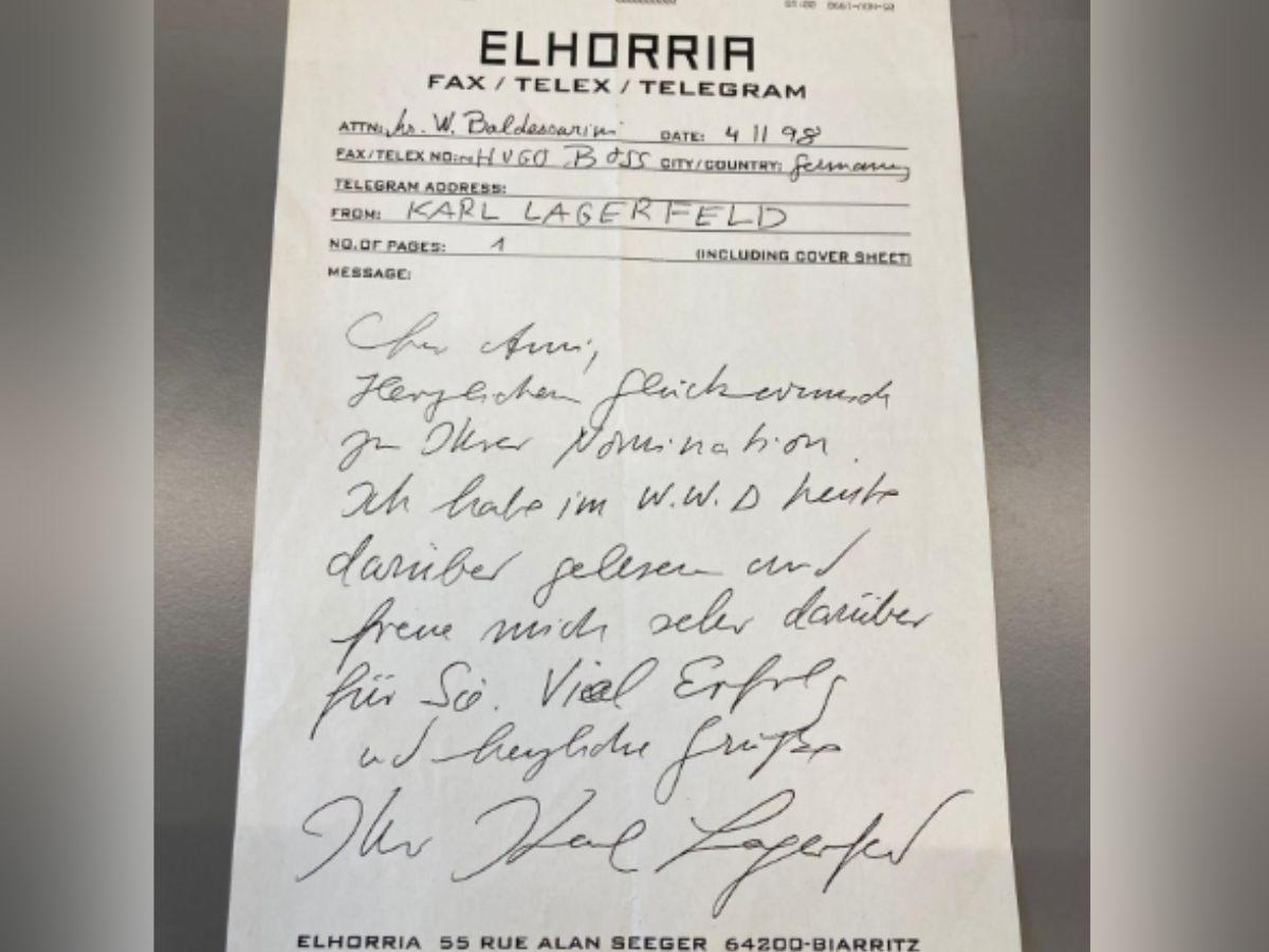 Esta fue la carta hecha a mano por Karl que le envió a Marco Falcioni.