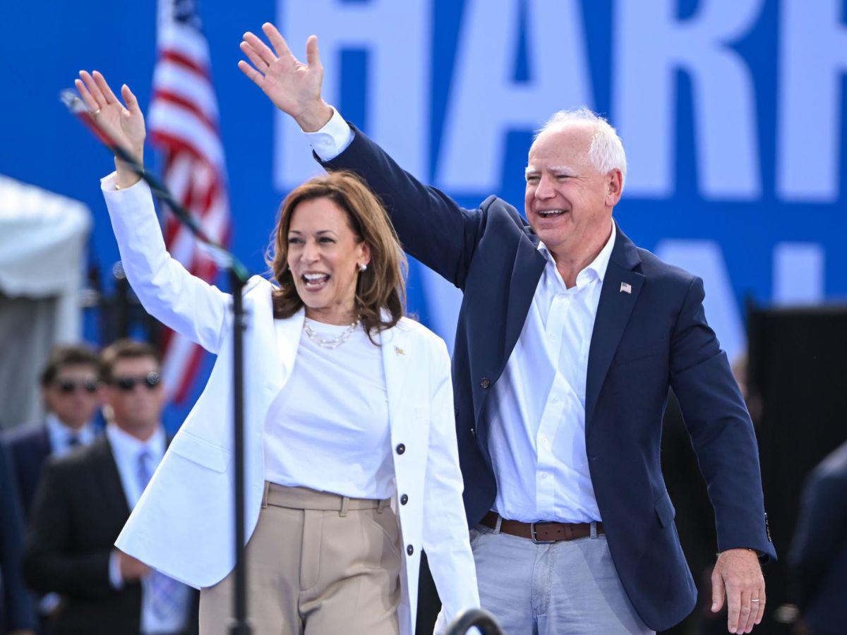 Kamala Harris y Tim Walz inician una gira por Georgia