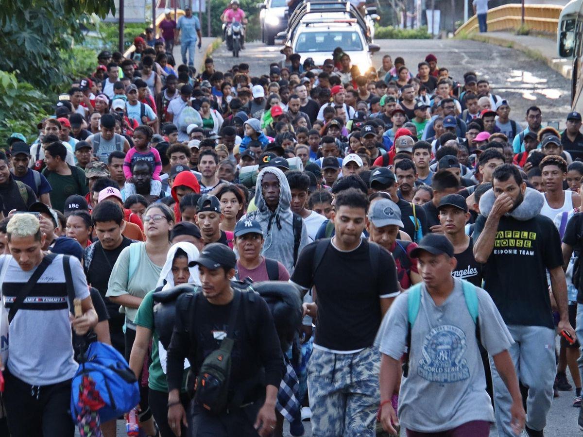 Sale la primera caravana migrante en el gobierno de Sheinbaum