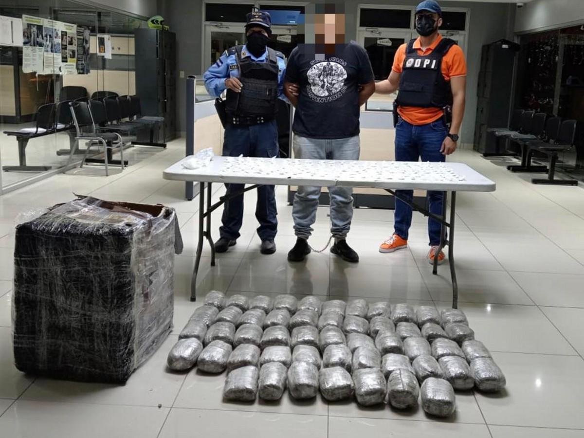 Decomisan 50 libras de marihuana y 200 puntas de cocaína en Comayagua