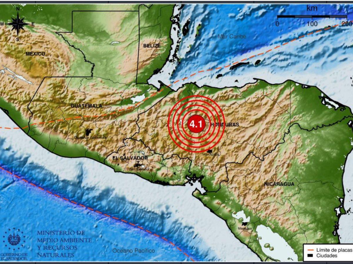 Nuevo sismo de 4.1 grados sacude Honduras