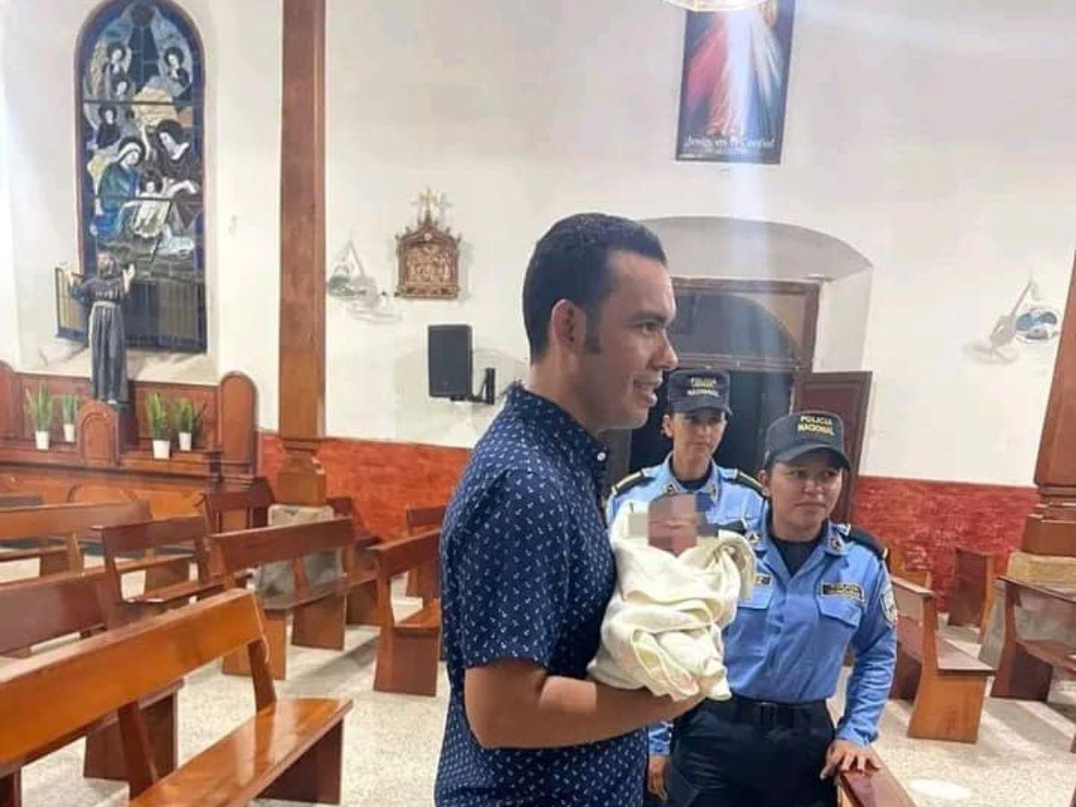 Mujer abandona bebé recién nacido frente a iglesia de Juticalpa, Olancho