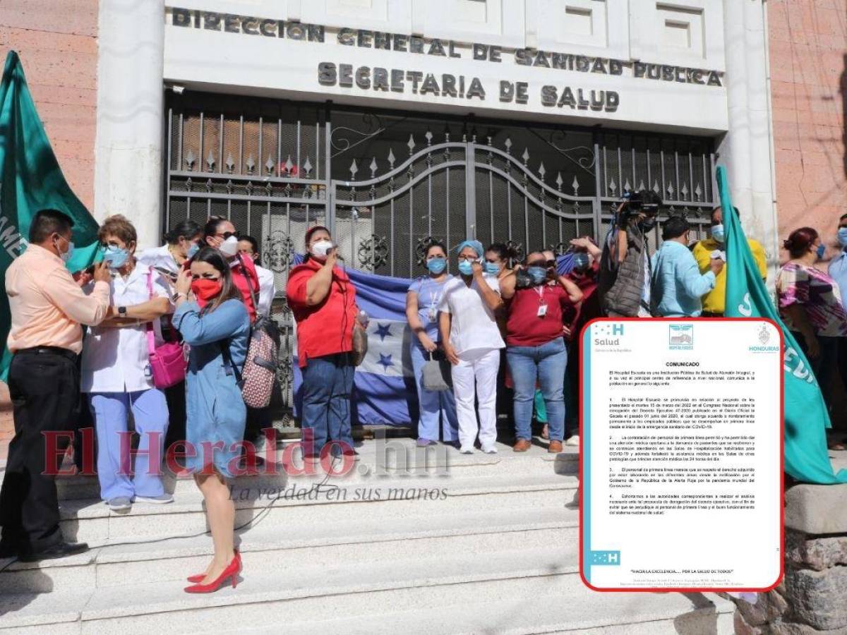 Hospital Escuela pide se respeten los derechos de empleados de salud