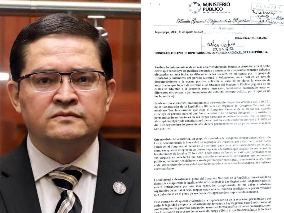 Congreso Nacional no dará trámite a carta de renuncia presentada por Daniel Sibrián