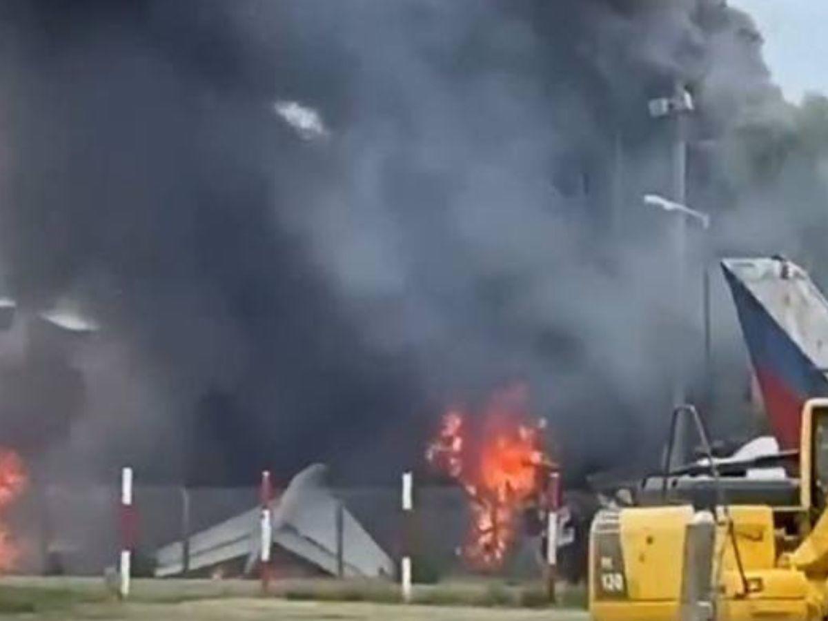 ¡Sin sobrevivientes! Imágenes impactantes de cómo se estrelló el avión privado en Argentina