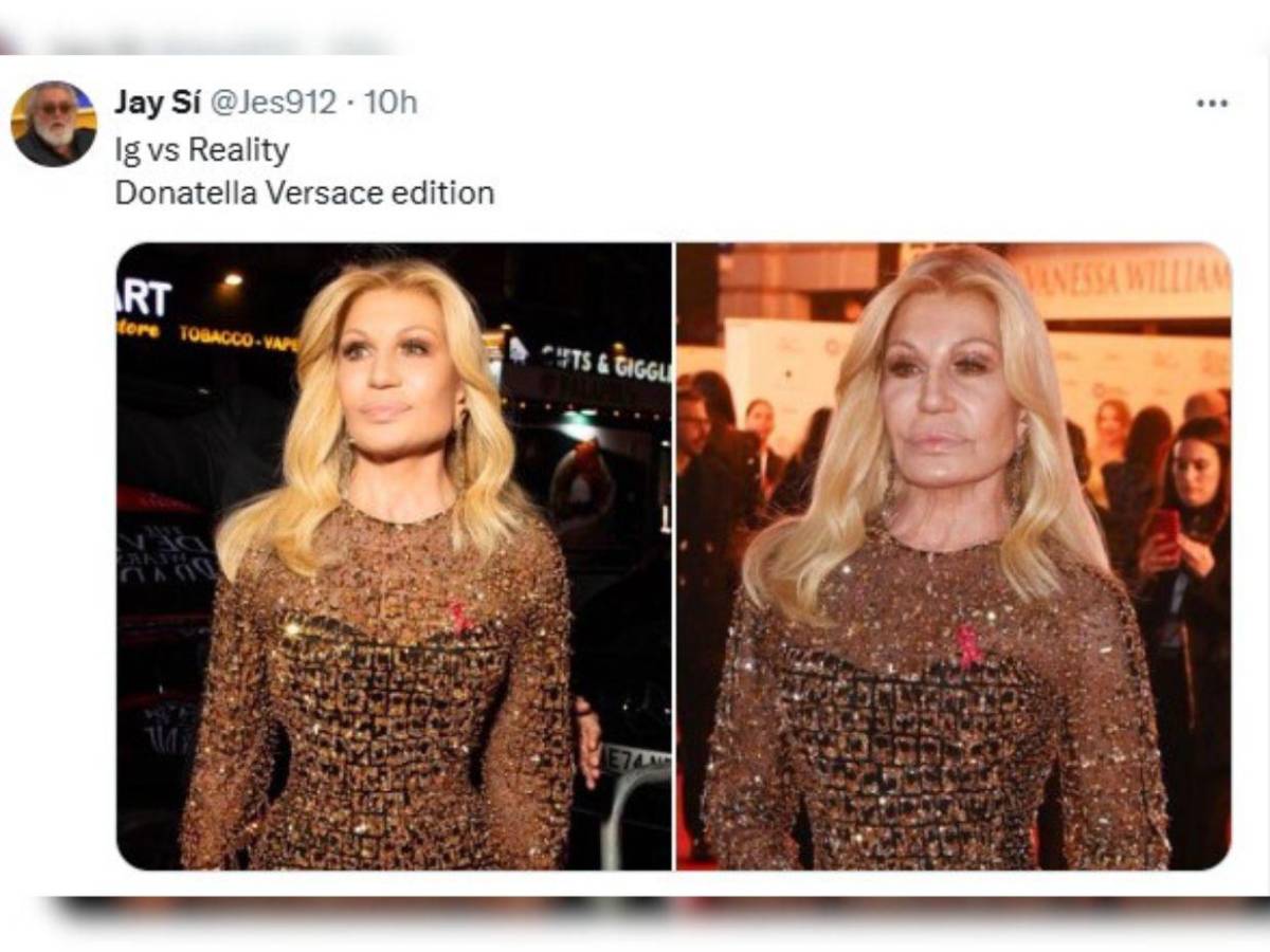 Donatella Versace y su “nuevo rostro” dividen a sus fanáticos en redes