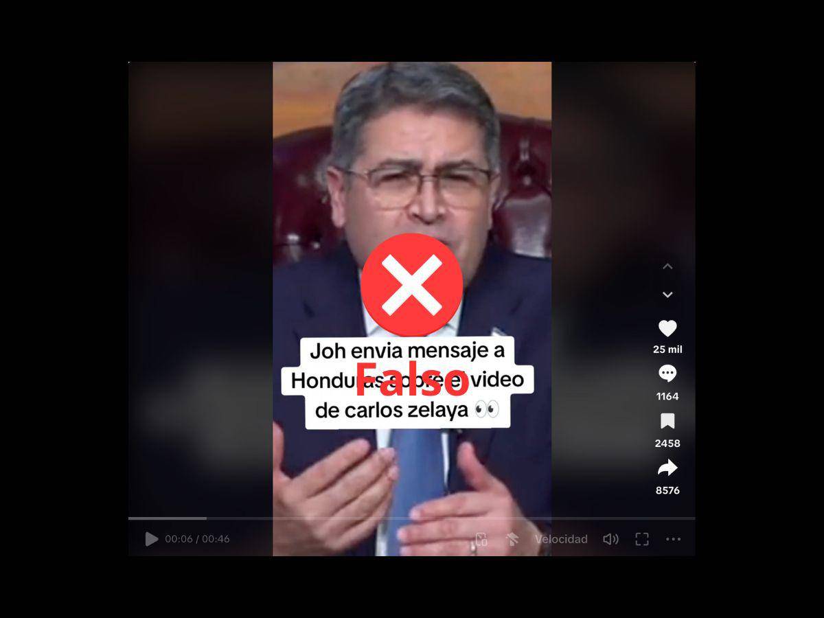 Esta reacción de JOH sobre narcovideo de Carlos Zelaya es un deepfake