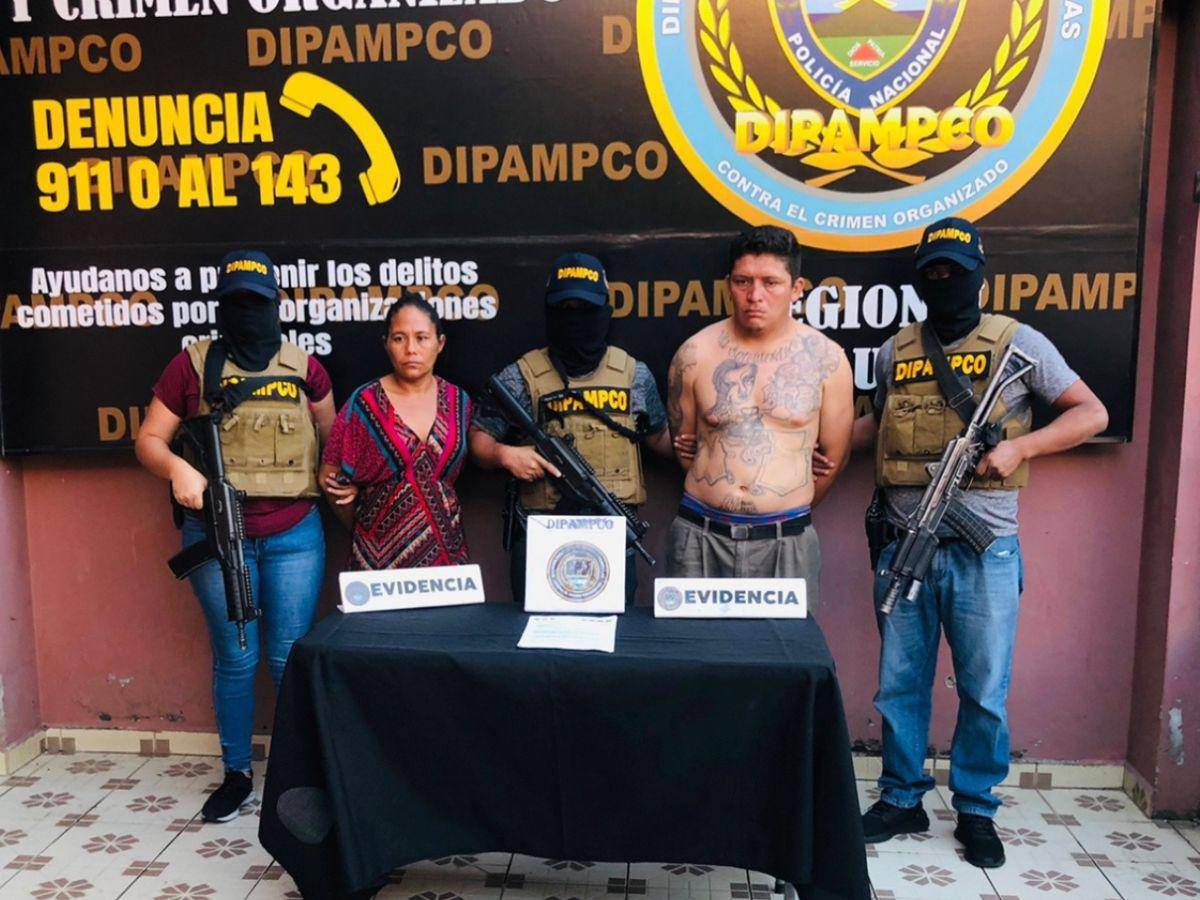 Capturan a pareja de salvadoreños, integrante de la MS-13, que se escondía en Honduras