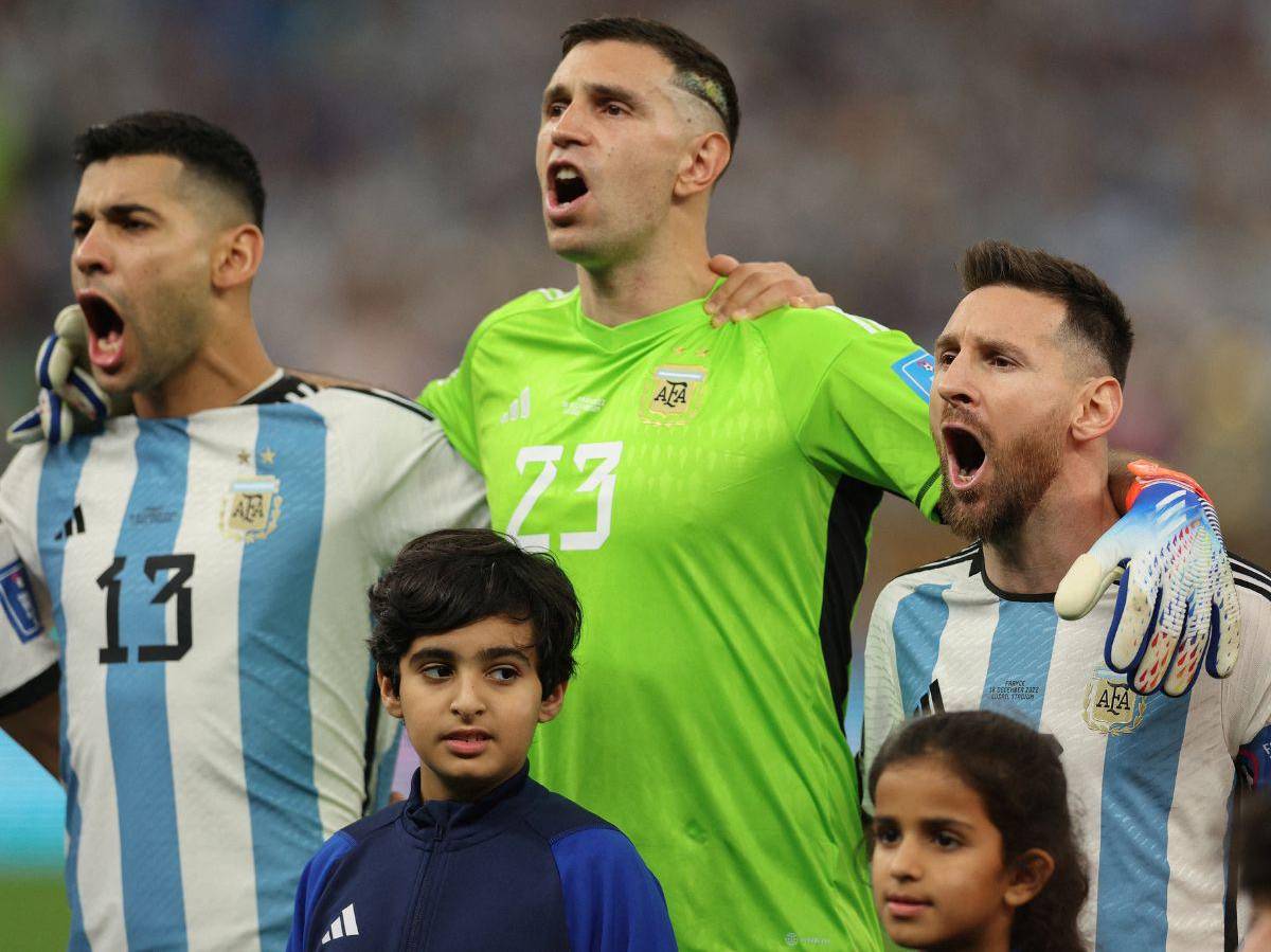 Lionel Messi entonó a todo pulmón el Himno de Argentina.