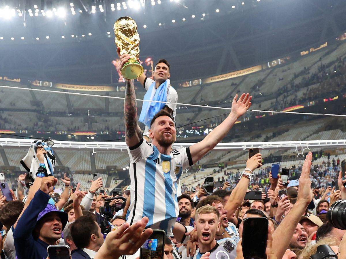 La eufórica reacción de Messi tras ganar el Mundial con Argentina