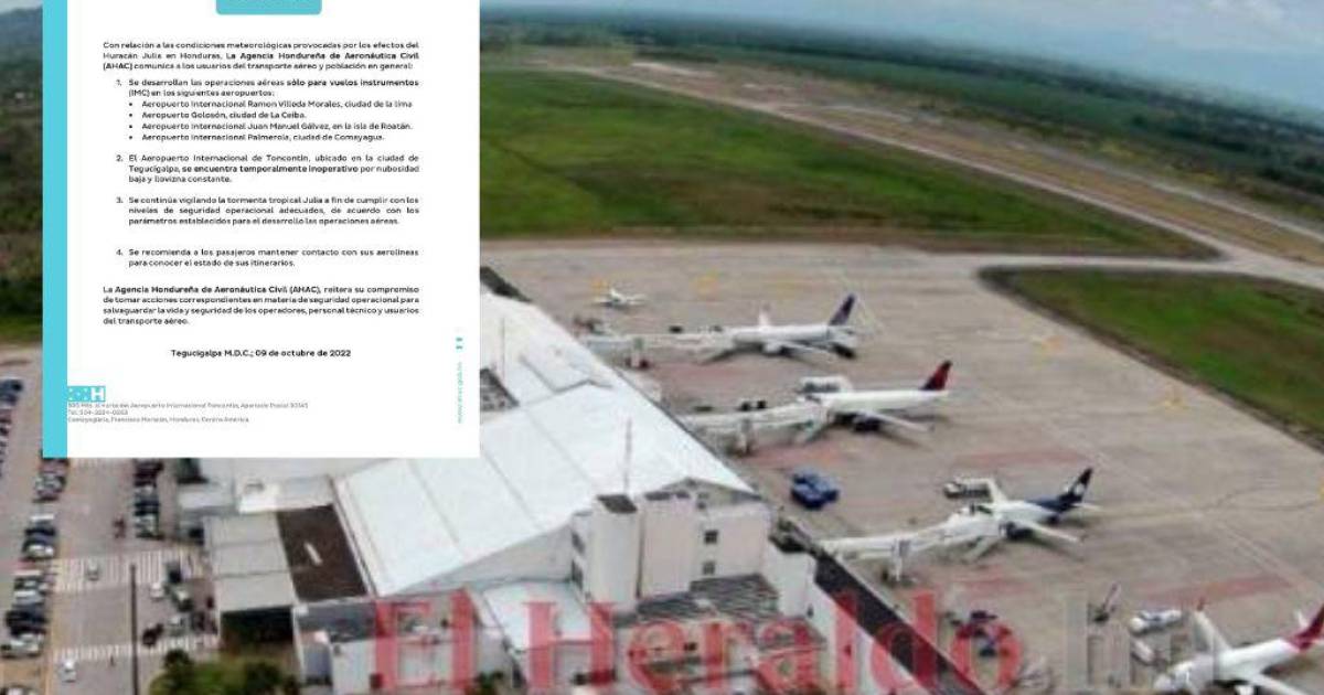 C mo est n operando los aeropuertos en Honduras tras efectos de Julia