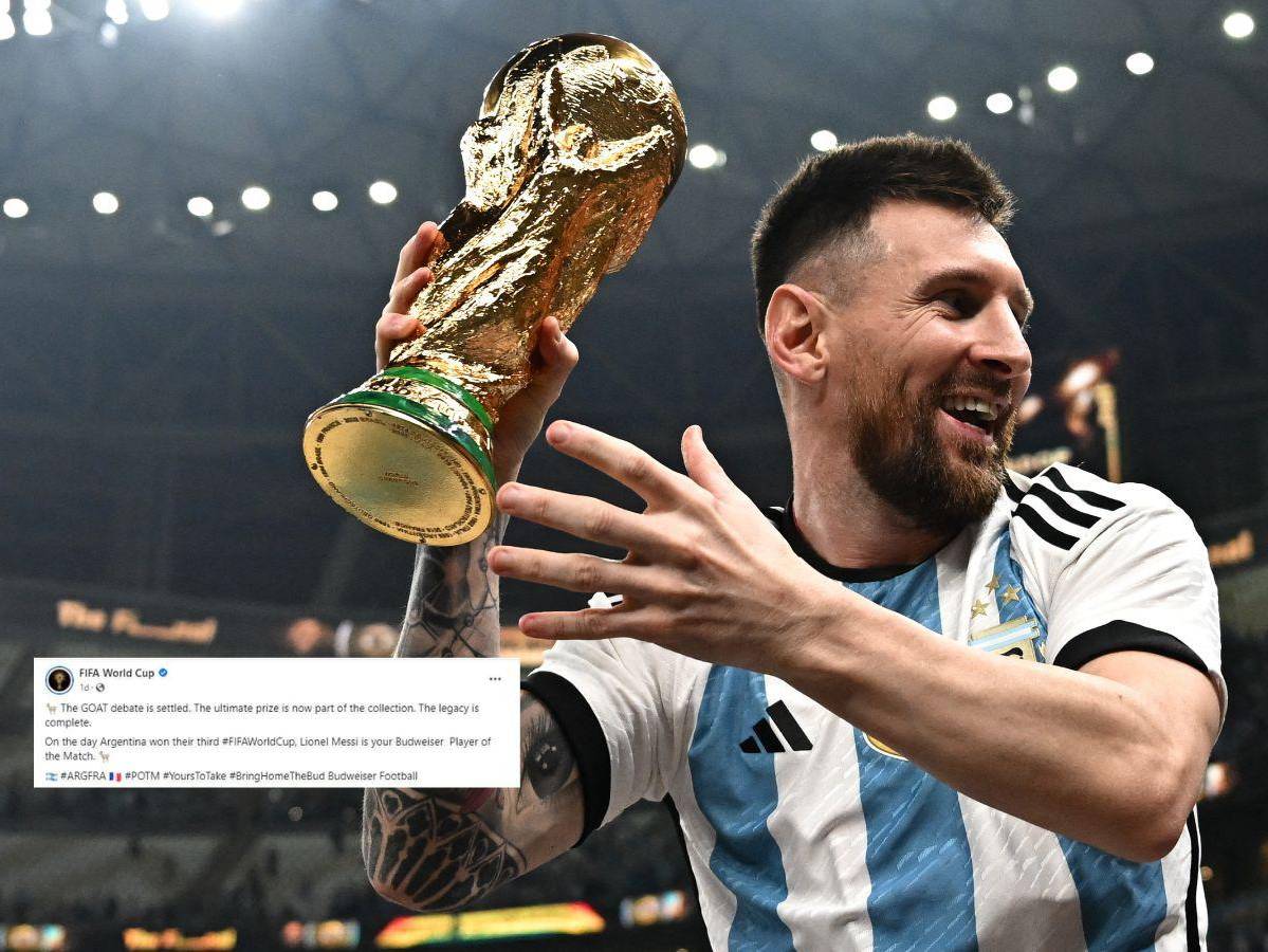 FIFA hace polémica publicación confirmando a Messi como el mejor jugador de todos los tiempos