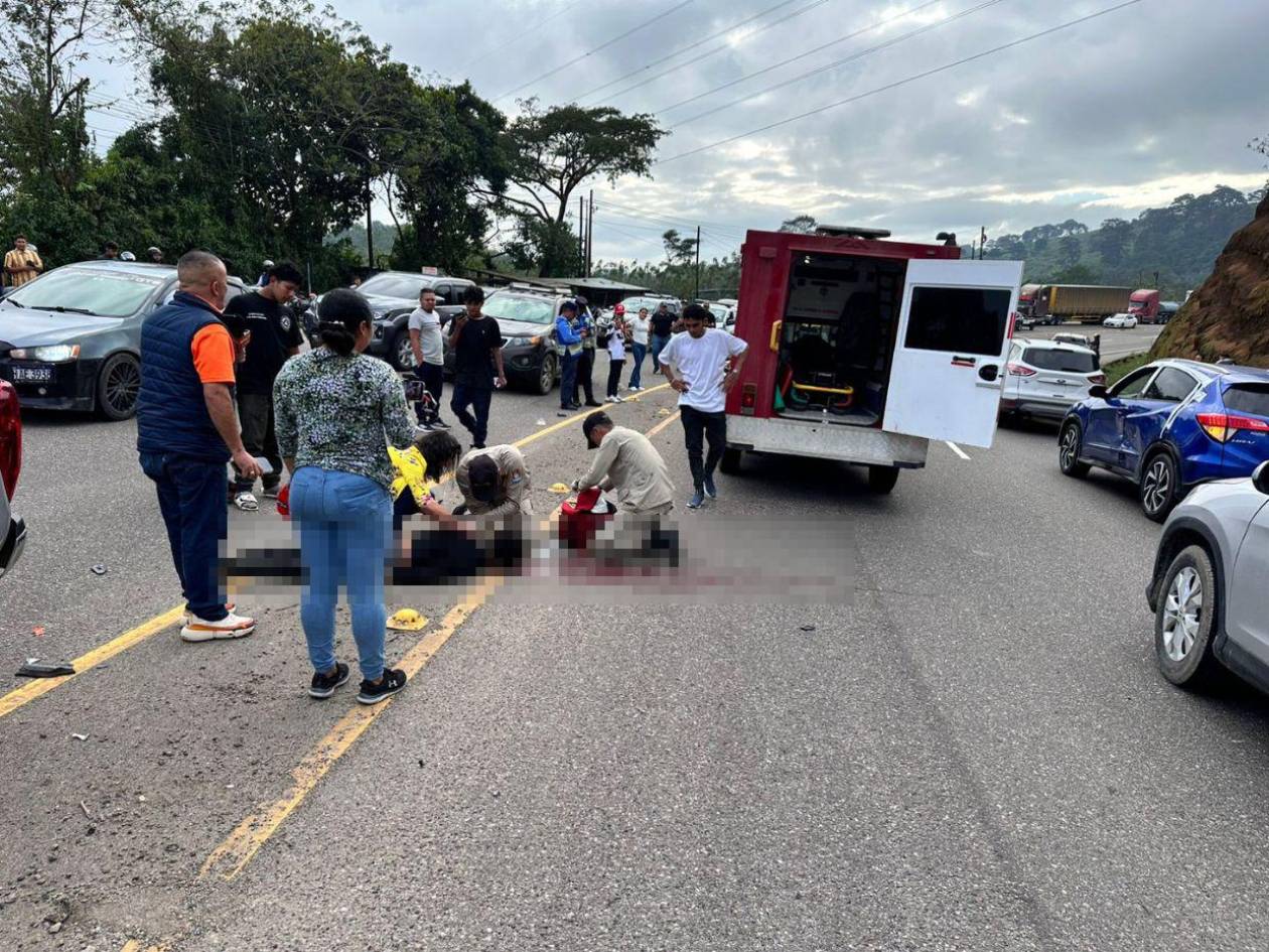 Menor muere tras brutal impacto en la carretera CA-5, en Santa Cruz de Yojoa