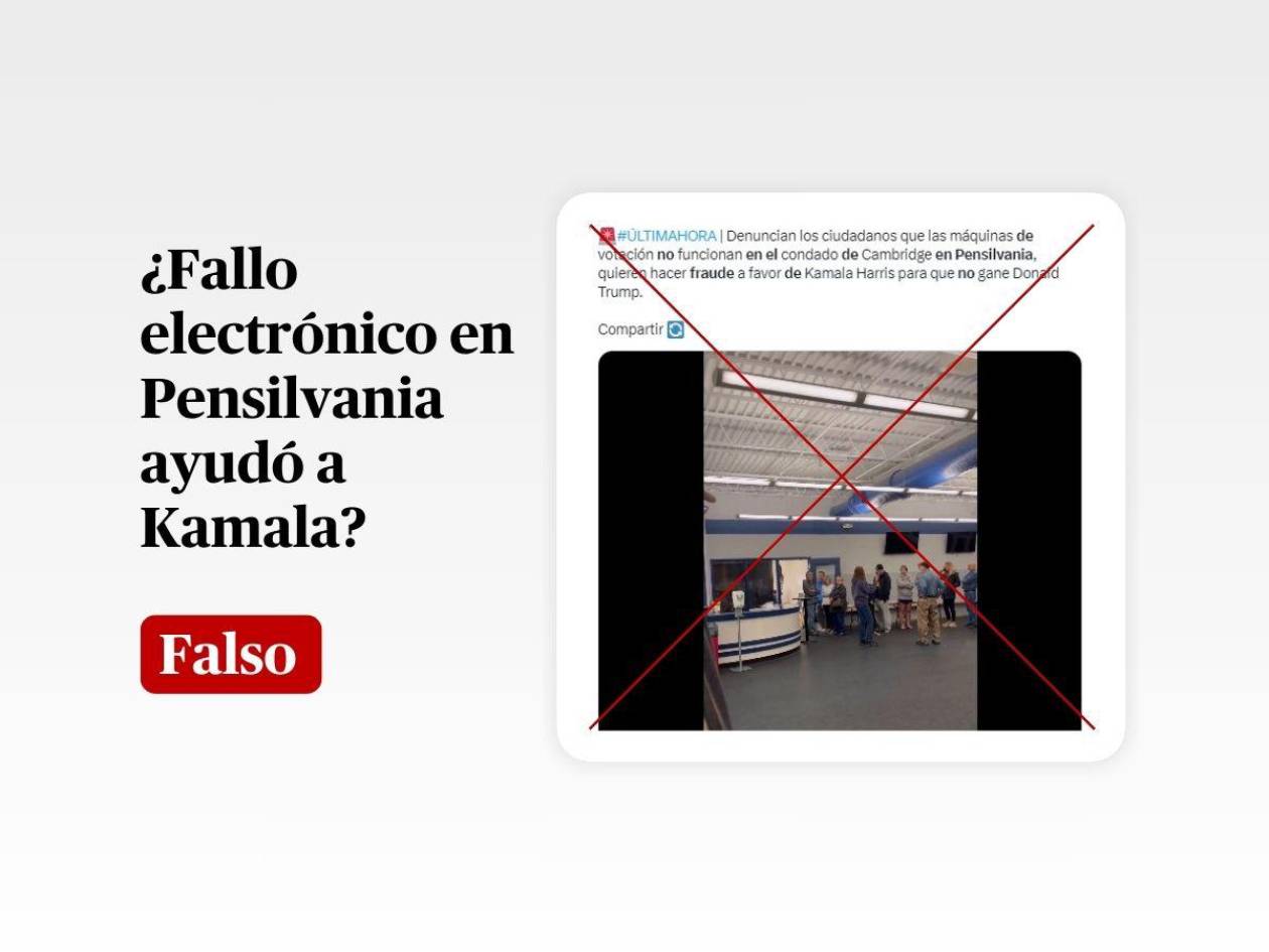 Fallos en el sistema de voto electrónico en Pensilvania no prueban fraude en EUA