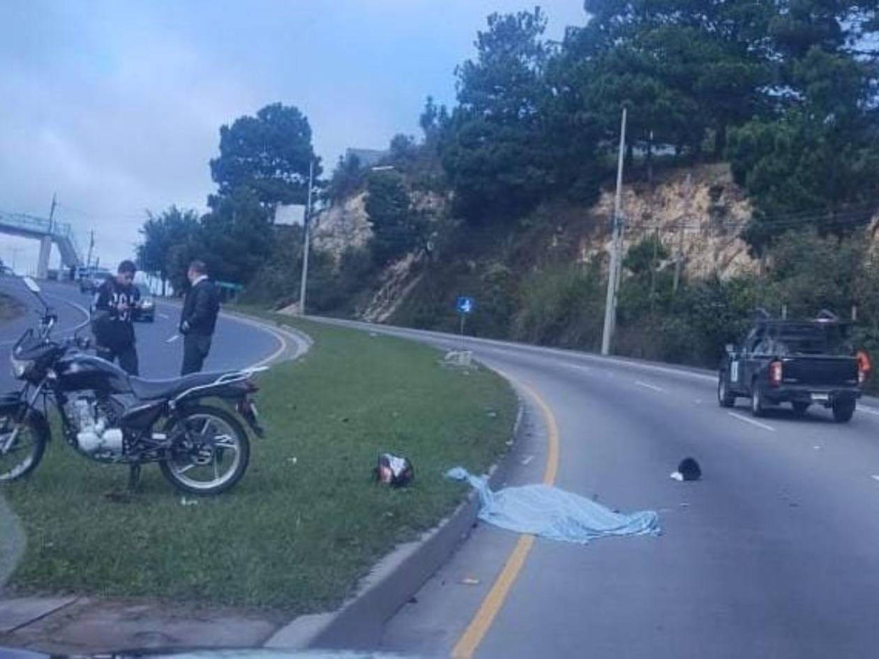 Mujer muere en accidente de motocicleta en salida al norte de Tegucigalpa