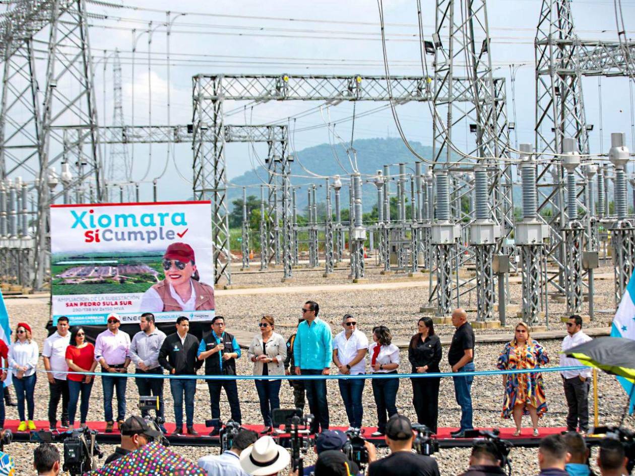 Presidenta Castro inauguró ampliación de subestación eléctrica en Villanueva