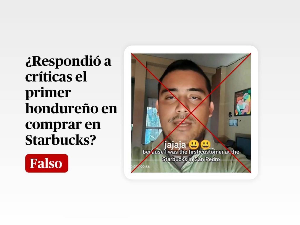 Es un deepfake la crítica del primer hondureño en comprar en Starbucks Honduras