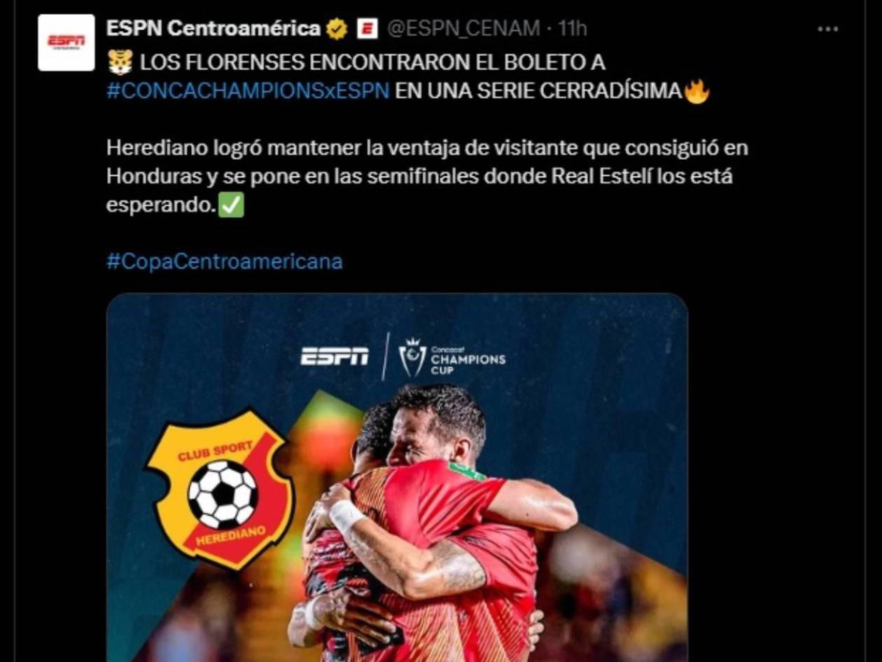 Esto dicen medios de Costa Rica tras eliminación de Herediano a Motagua