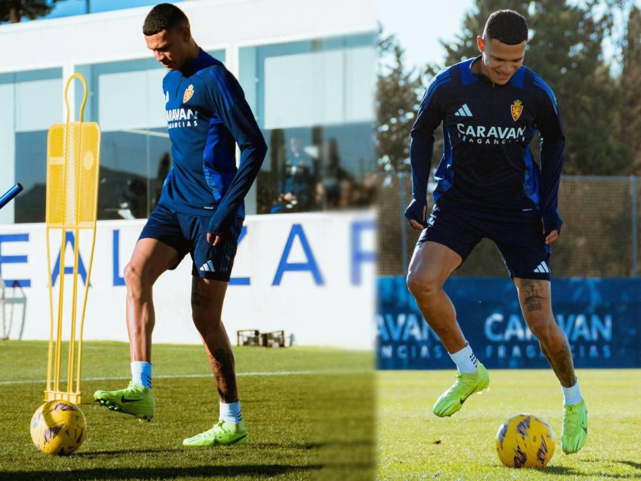 Kervin Arriaga sorprende en su primer entrenamiento con el Real Zaragoza