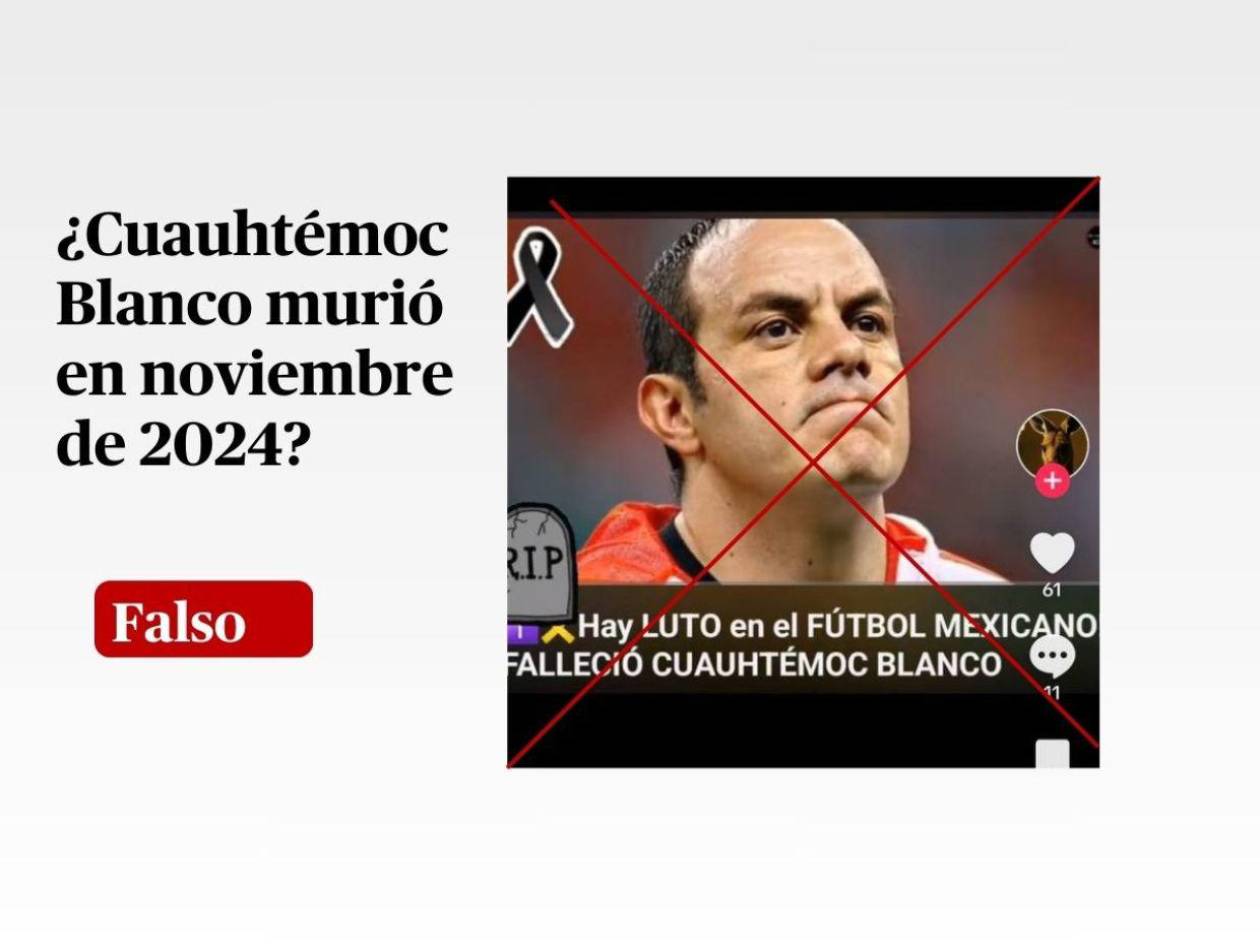 Es falso que Cuauhtémoc Blanco murió en un accidente de tránsito en noviembre de 2024