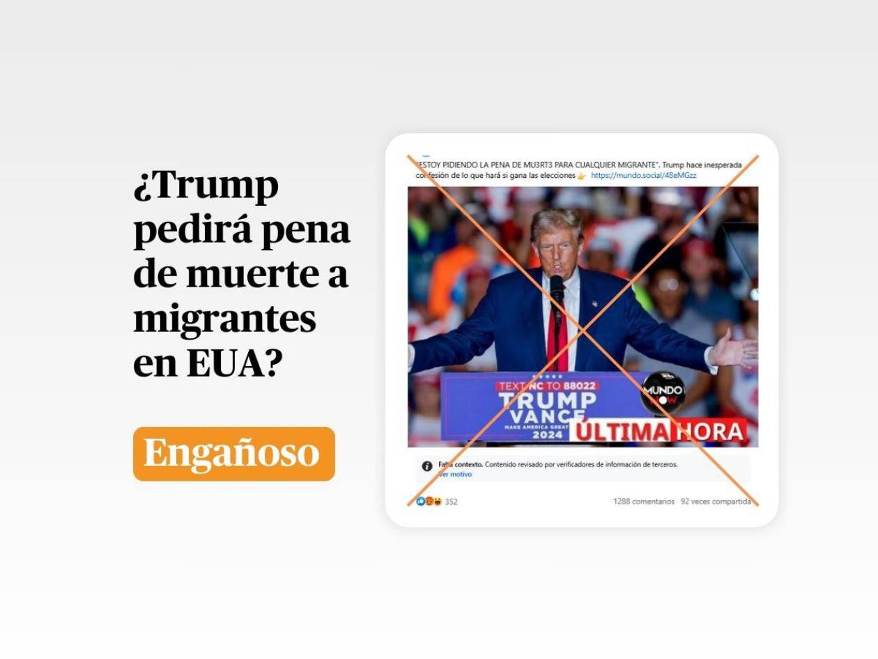 Trump no propuso la pena de muerte para todos los migrantes en EUA