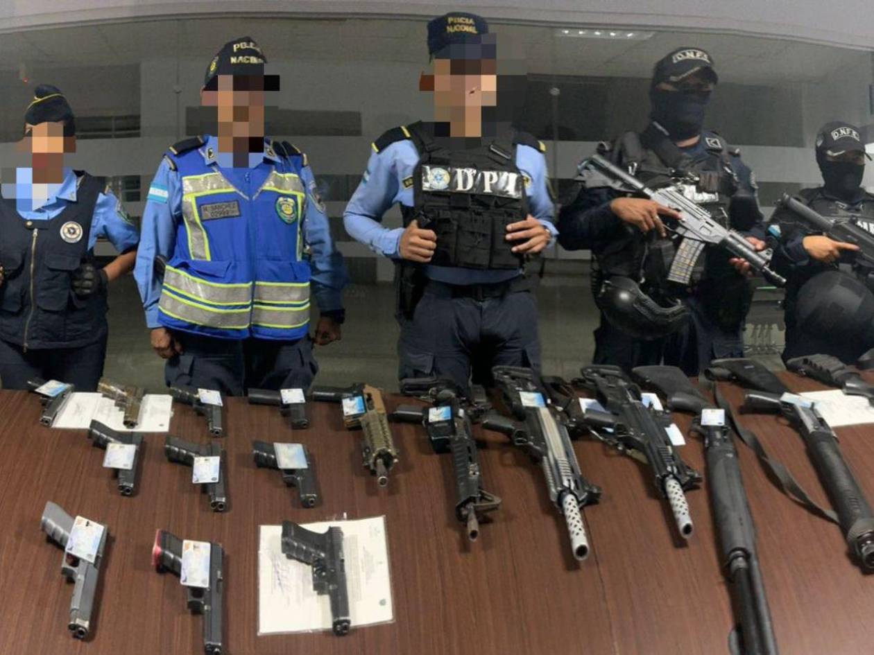 ¿Qué armas les decomisaron a grupo que confrontó a Policías en Catacamas?