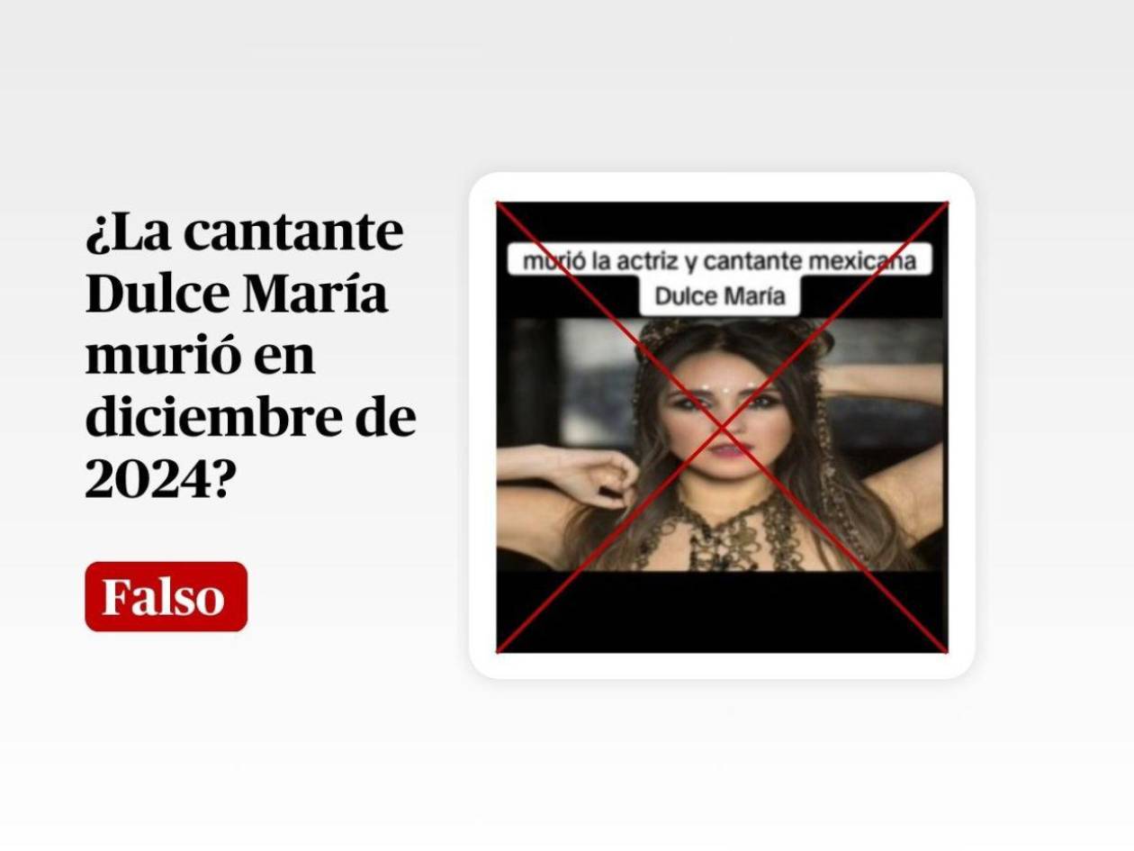 No, Dulce María no murió en diciembre de 2024, es un bulo