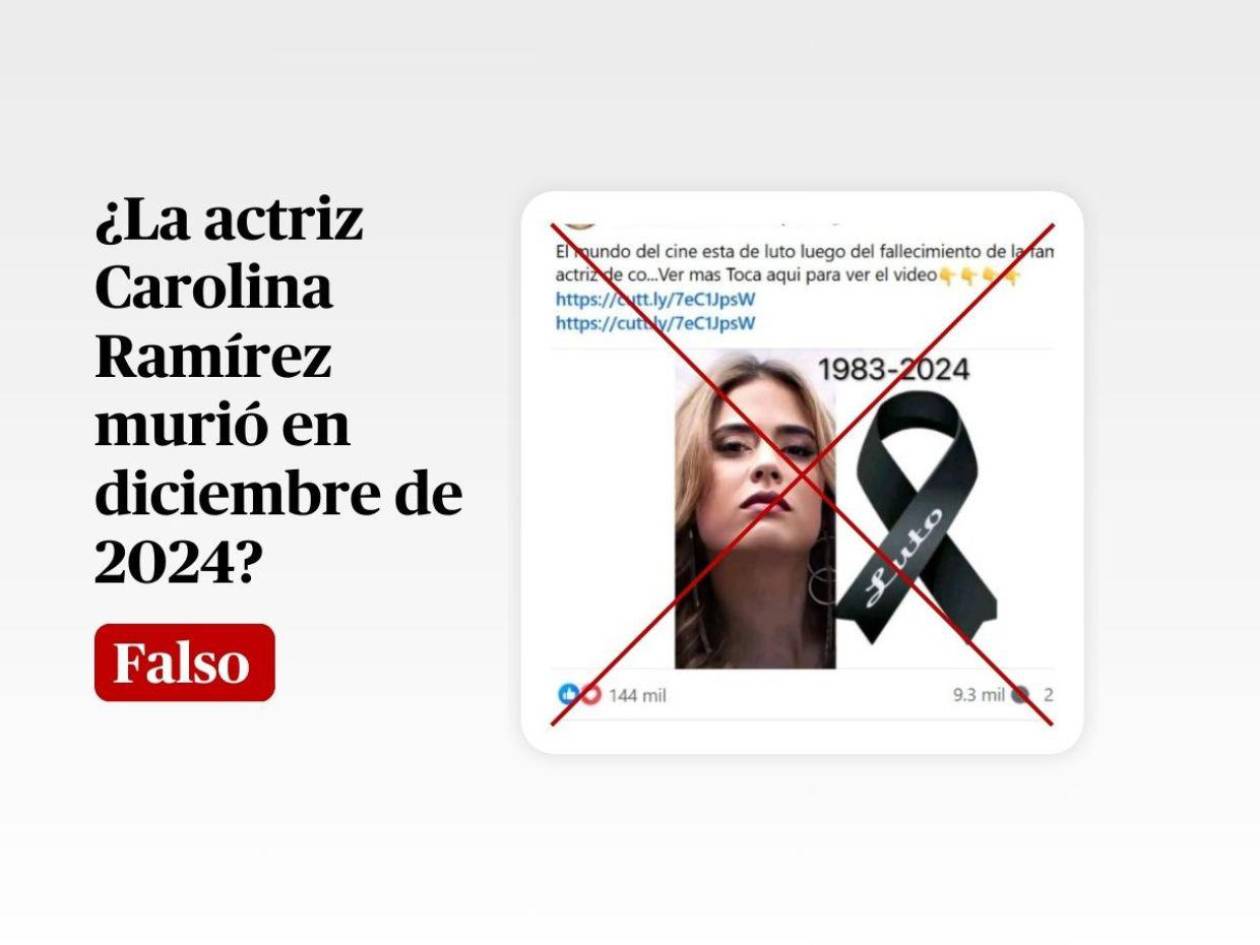 No, la actriz Carolina Ramírez no murió en diciembre de 2024, es un bulo