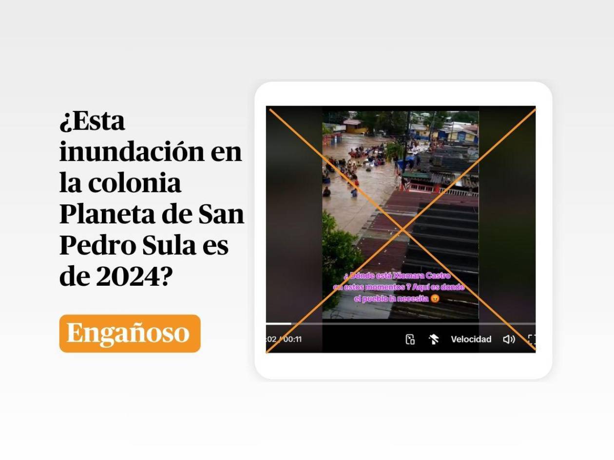 Video de inundación en la colonia Planeta de San Pedro Sula circula como si fuera de 2024 por Sara