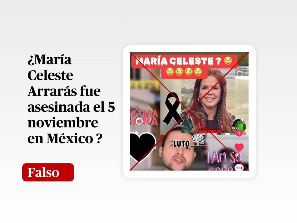 Es falso que María Celeste Arrarás fue asesinada en México en noviembre de 2024