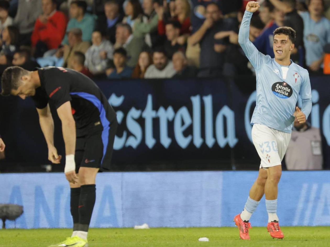 Celta de Vigo sorprende a Barcelona al sacarle triunfo de la bolsa en los últimos minutos