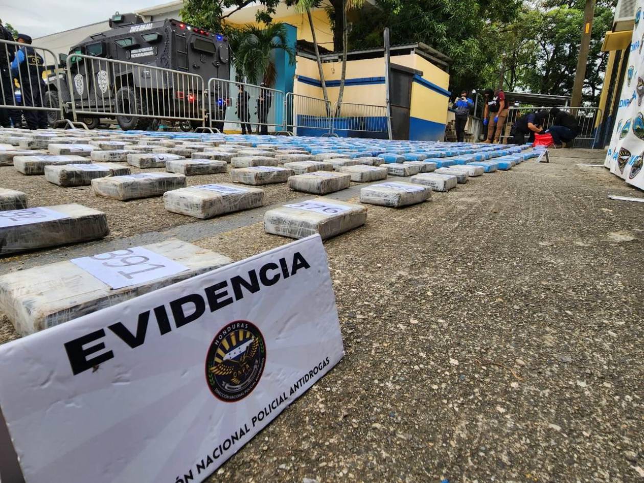 724 kilos de cocaína incatados este fin de semana en Honduras