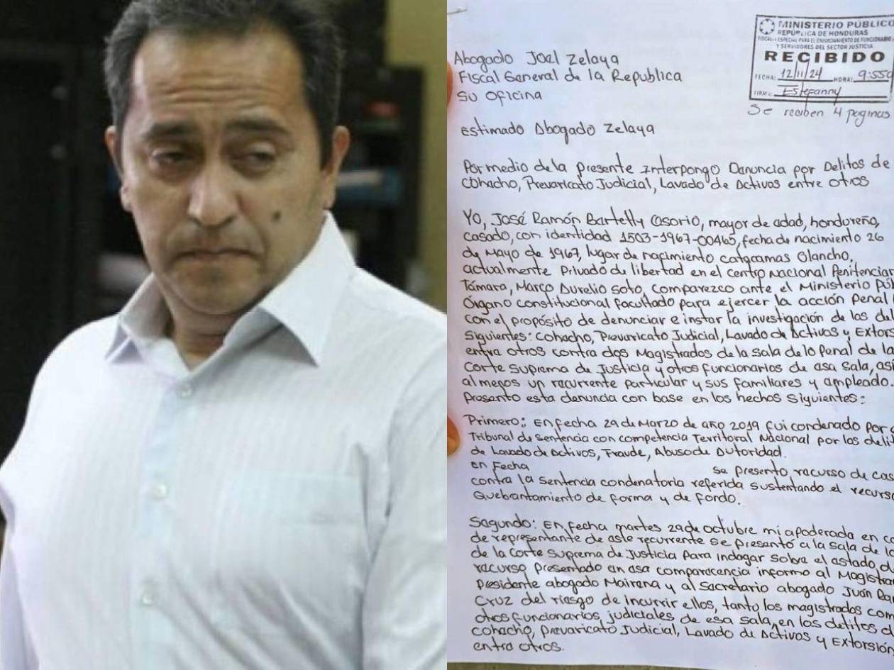 Carta íntegra donde Ramón Bertetty denuncia a magistrados por recibir coimas