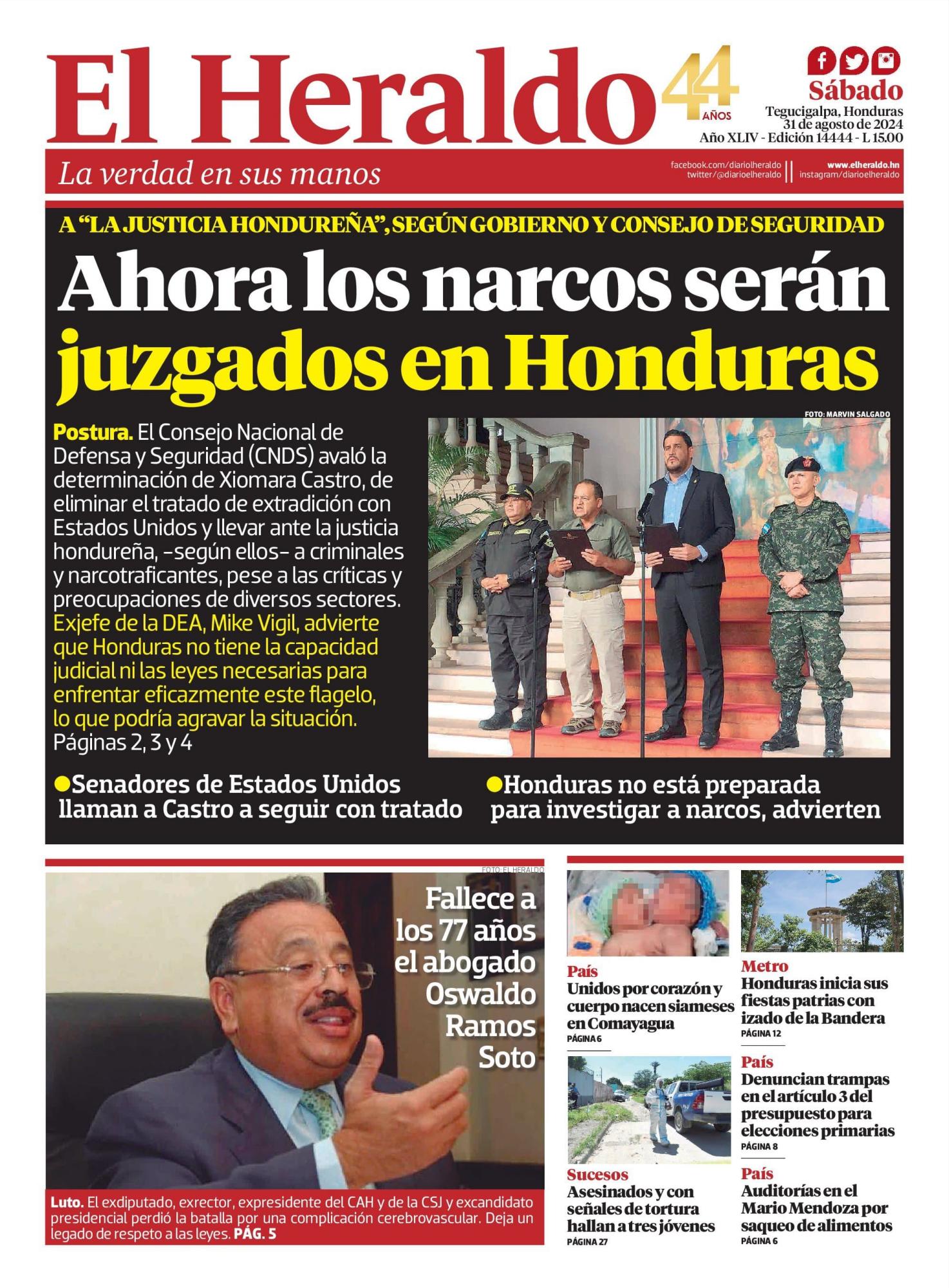 Ahora los narcos serán juzgados en Honduras