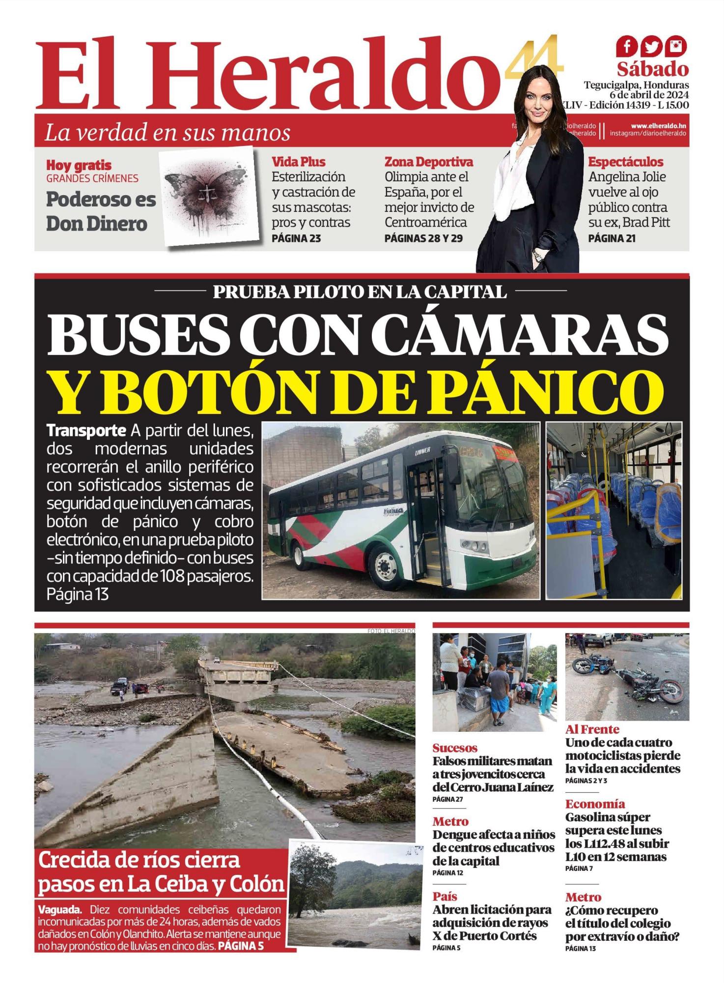 Buses con cámaras y botón de pánico