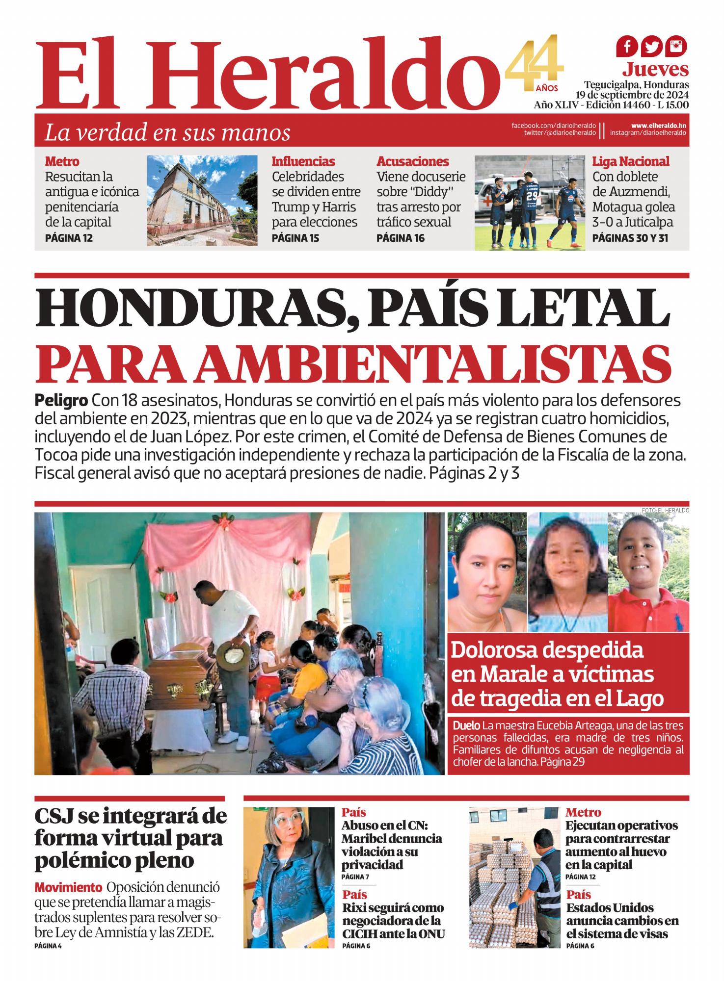 Honduras, país letal para ambientalistas