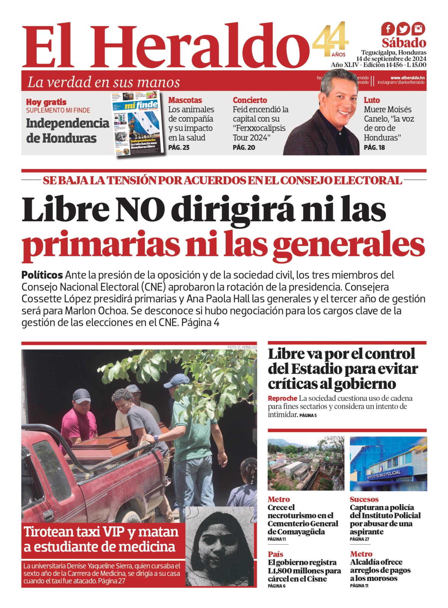 Libre NO dirigirá ni las primarias ni las generales