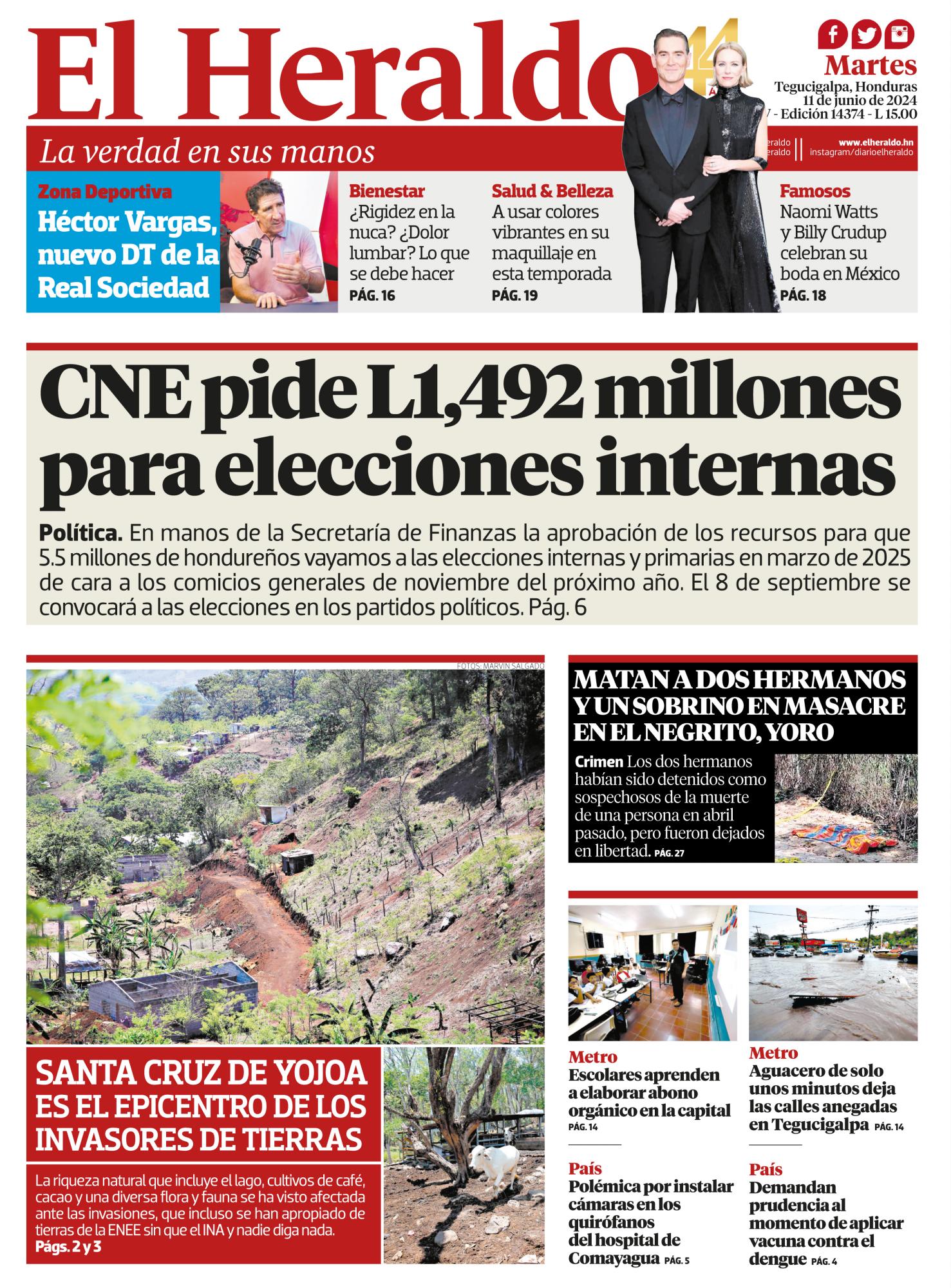 CNE pide L 1,492 millones para elecciones internas