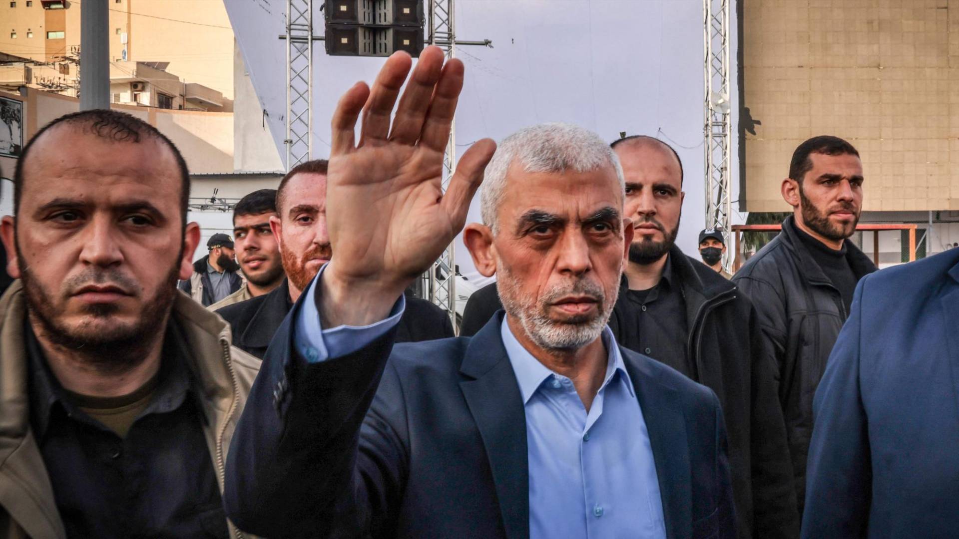 $!Yahya Sinwar, líder de Hamas en Gaza, el año pasado. Se cree que se oculta en túneles en el enclave.