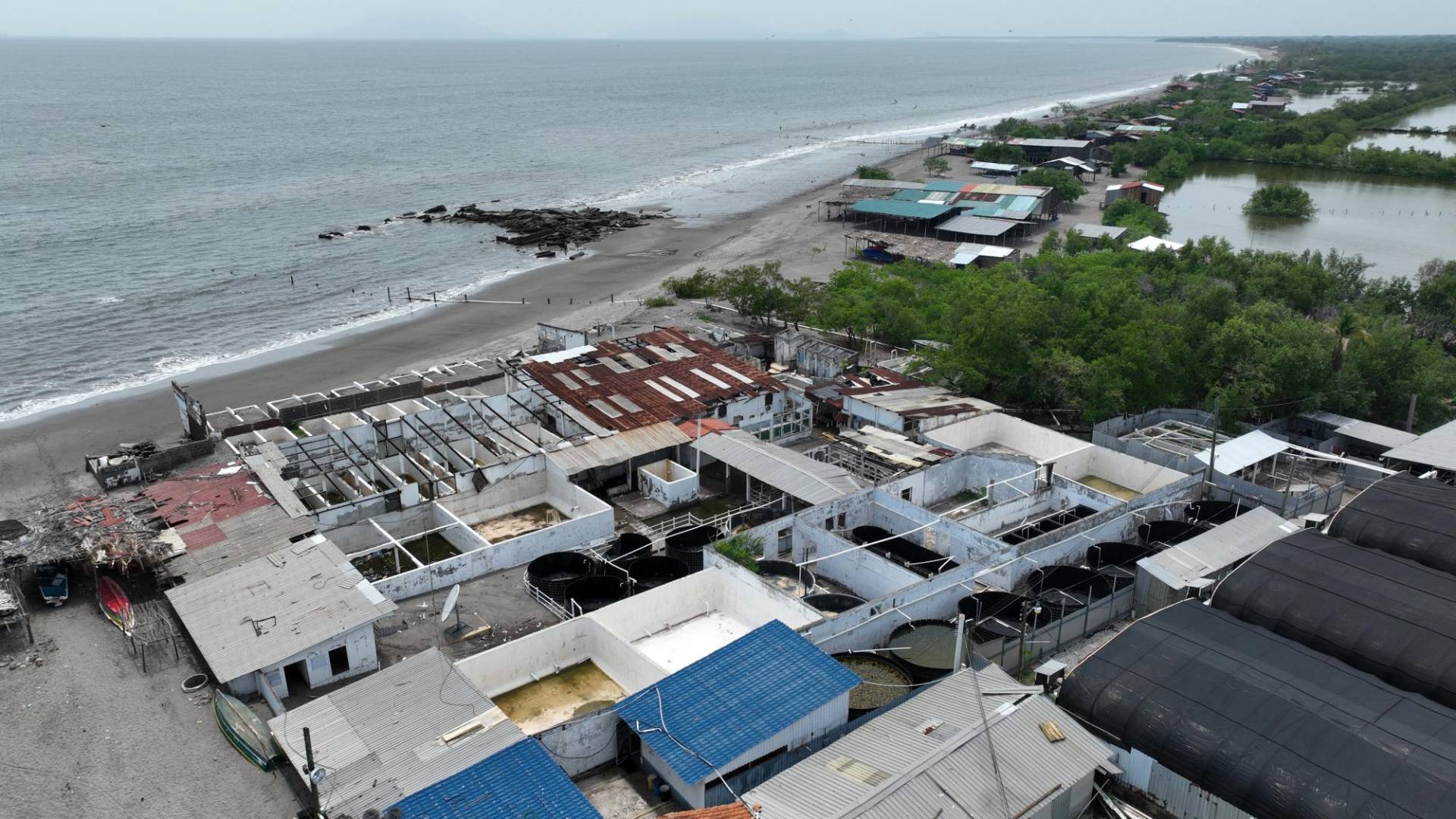 $!El mar se ha llevado techos, paredes y hasta árboles que estaban en al menos cinco cuadras de Cedeño, en Marcovia, Choluteca, según la comuna.