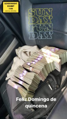 Armas y fajos de billetes presumía el hijo del narco hondureño Geovanny Fuentes en su Instagram