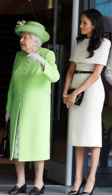 FOTOS: Así vistió Meghan Markle, duquesa de Sussex, en su tercera aparición junto a la reina Isabel II